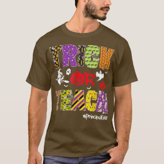 T-shirt Tri Ou Enseigner Principal Vie Halloween Citrouill