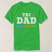 T-shirt Tri Papa Swim Vélo Run (Design devant)