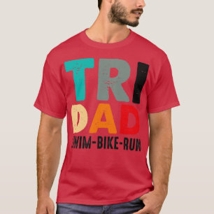 T-shirt Tri Papa SwimBikeRun Funny Père