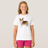 T-shirt Tri Pembroke en tête rouge Conception de Chien de  (Devant entier)