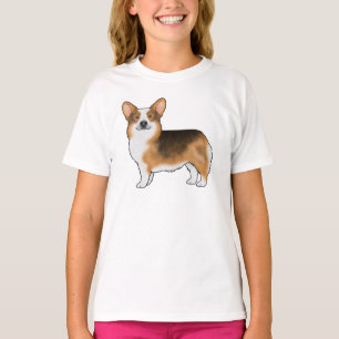 T-shirt Tri Pembroke en tête rouge Conception de Chien de 