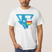 T-shirt triangle arc-en-ciel du texas (Devant)
