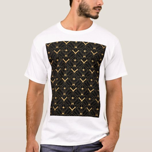 T-shirt Triangle Art Déco : Motif de luxe. (Devant)
