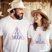 T-shirt Triangle Bermudes avec texte moderne à l'intérieur