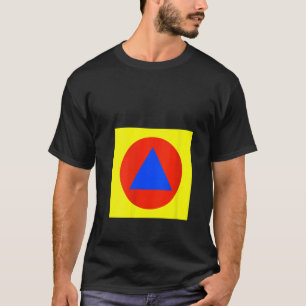 T-shirt Triangle Bleu Femme Dans Cercle Rouge Dans Squale 