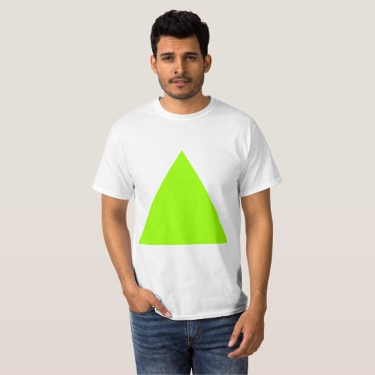 T-shirt Triangle - Chartreuse (Devant entier)