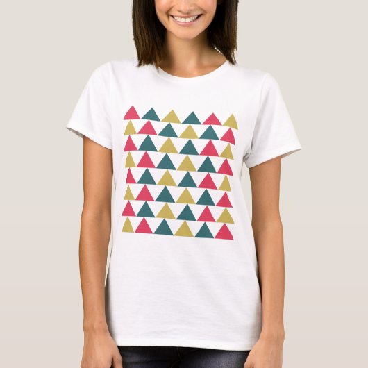 T-shirt Triangle coloré géométrique Motif triangle (Devant)