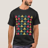 T-shirt Triangle coloré géométrique Motif triangle (Devant)