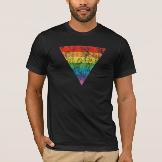 T-shirt triangle d'arc-en-ciel (Devant)