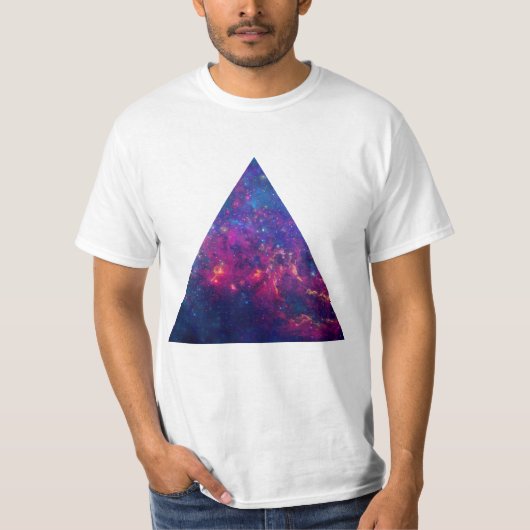 T-shirt Triangle de galaxie (lumière) (Devant)