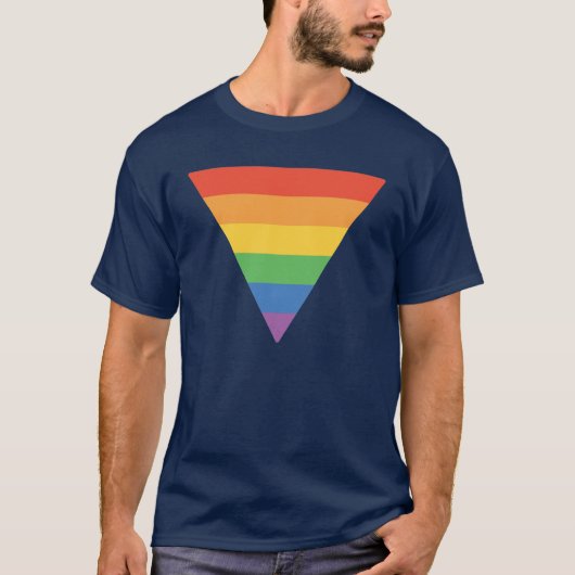 T-shirt Triangle de la fierté arc-en-ciel (Devant)