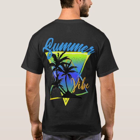T-shirt Triangle d'été vintage (Dos)