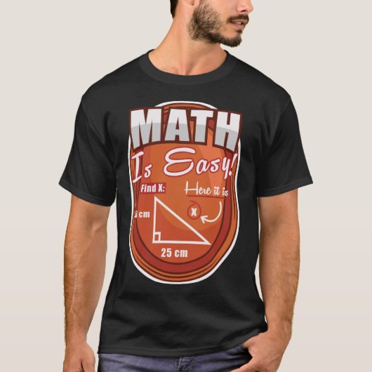 T-shirt Triangle Géométrie Math Est Facile Trouver X Ici I (Devant)