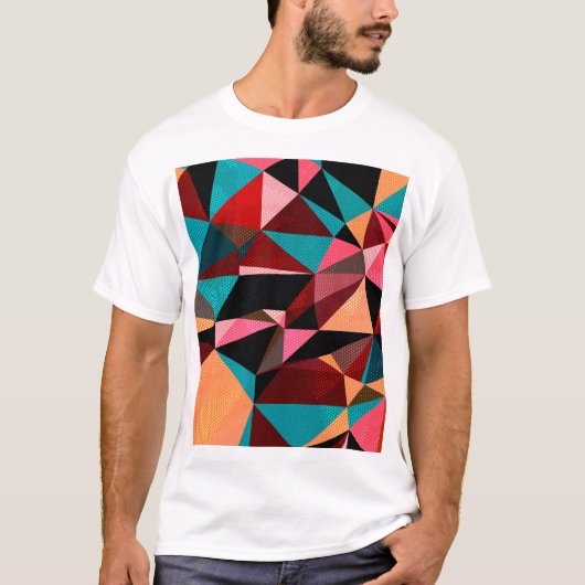 T-shirt Triangle géométrique coloré Abstrait (Devant)