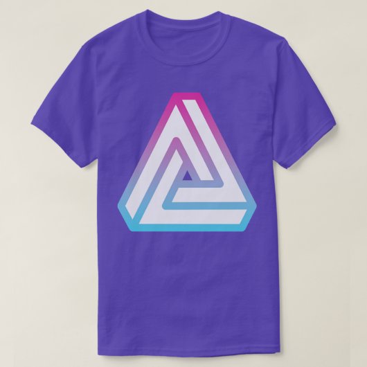 T-shirt Triangle impossible de Penrose 3D (Design devant)