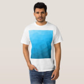 T-shirt Triangle motif de maillage géométrique dégradé cya (Devant entier)