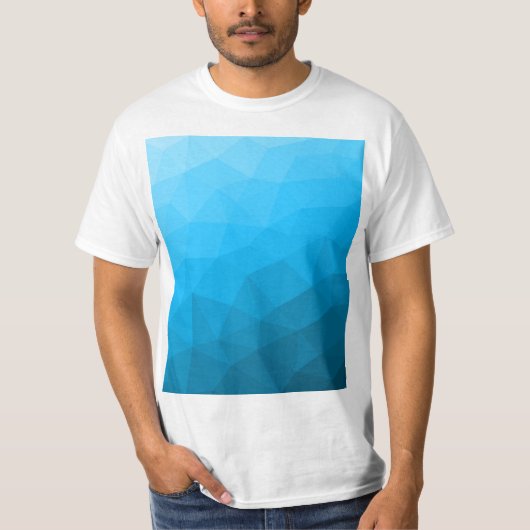 T-shirt Triangle motif de maillage géométrique dégradé cya (Devant)