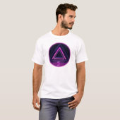 T-Shirt Triangle Néon Rétro 80s (Devant entier)