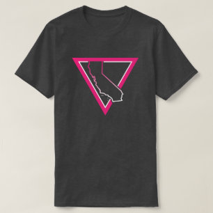T-shirt triangle rose californie
