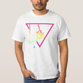 T-shirt triangle rose rhode island (Devant)