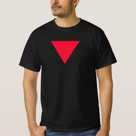T-shirt triangle rouge inversé (Devant)