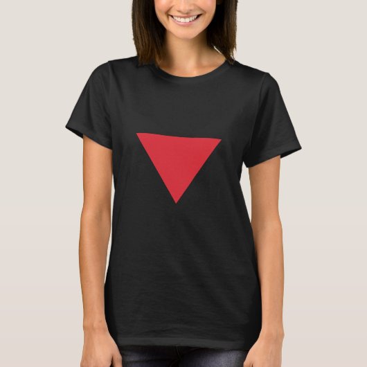 T-shirt Triangle rouge inversé (Devant)