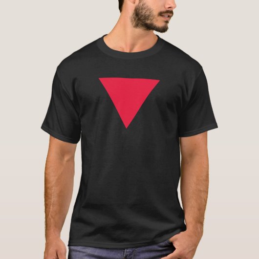T-shirt triangle rouge inversé (Devant)