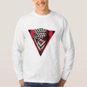 T-shirt Triangle rouge inversé keffiyeh (Devant)