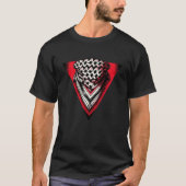 T-shirt Triangle rouge inversé keffiyeh (Devant)