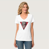 T-shirt Triangle rouge inversé keffiyeh (Devant entier)
