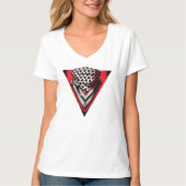 T-shirt Triangle rouge inversé keffiyeh (Devant)