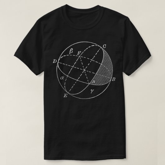 T-shirt Triangle sphérique Trigonométrie Mathématiques Mat (Design devant)