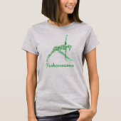 T-shirt Triangle Yoga Pose Trikonasana En Vert (Devant)
