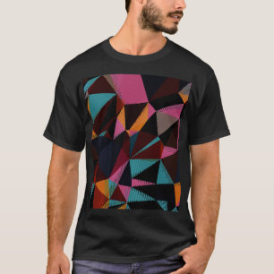 T-shirt Triangles colorés Abstrait Arrière - plan géométri
