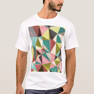 T-shirt Triangles Colorés, Formes géométriques Abstraites.