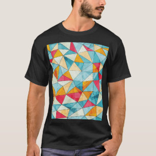 T-shirt Triangles de couleur : Grunge Motif Vintage