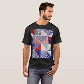 T-shirt Triangles De Patchwork Rétro Style Nautique (Devant entier)