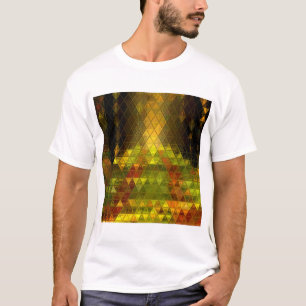T-shirt Triangles de voie forestière Motif Abstrait actif