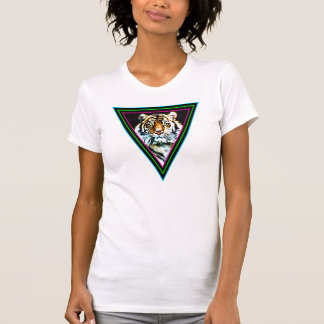 T-shirt Triangles en néon de Tigre de Corey 80s Tiger Vint
