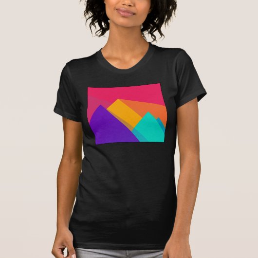 T-shirt Triangles et pyramides géométriques de couleurs vi (Devant)