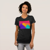 T-shirt Triangles et pyramides géométriques de couleurs vi (Devant entier)