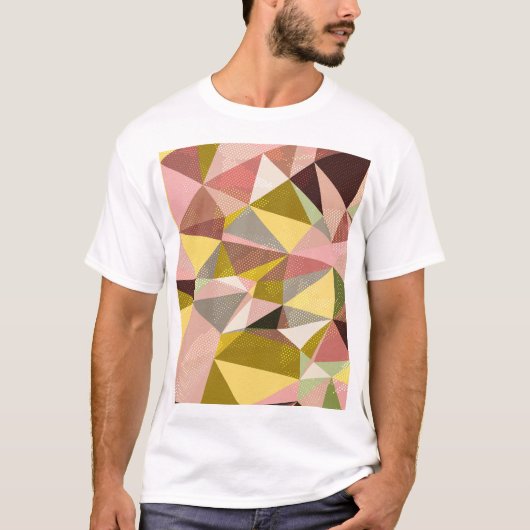T-shirt Triangles géométriques colorés Texture Abstraite. (Devant)