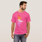 T-shirt Triangles Lesbienne (Orange) Active (Devant entier)