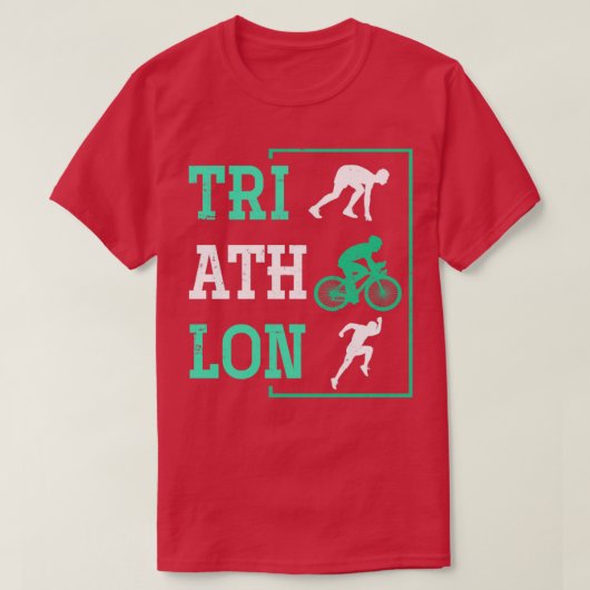T-shirt Triathlète natation course cyclisme Triathlon (Design devant)