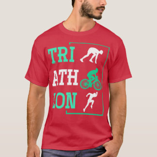 T-shirt Triathlète natation course cyclisme Triathlon