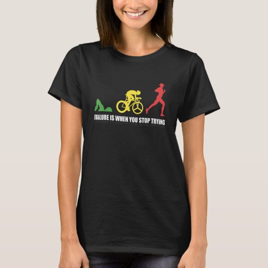 T-shirt Triathlète Swim Bike Run Triathlon (Devant)