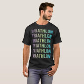 T-shirt Triathlète Triathlon Bleu Violet (Devant entier)