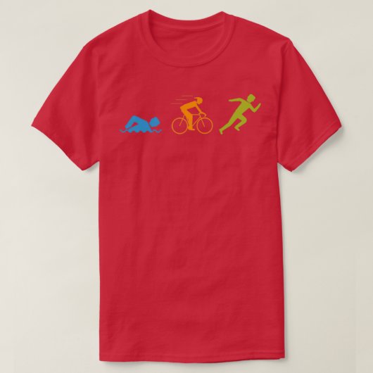 T-shirt Triathlon Baignade Vélo Coureur (Design devant)