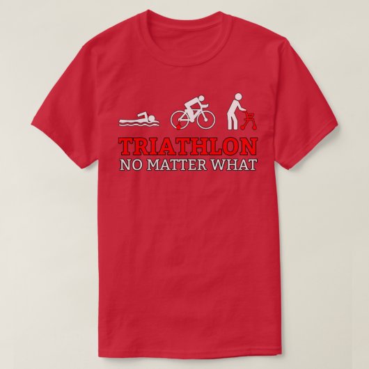 T-shirt Triathlon course de vélo de natation 79 (Design devant)