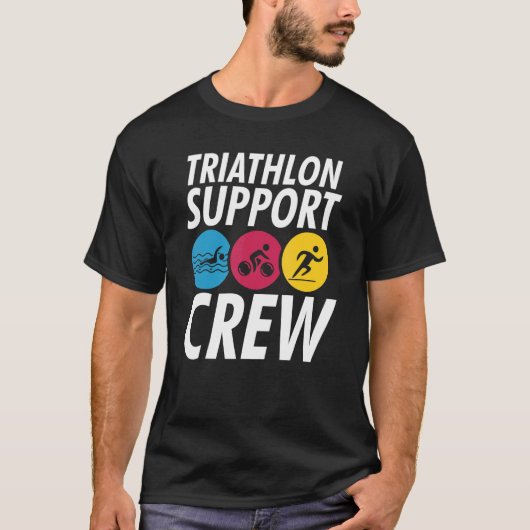 T-shirt Triathlon de soutien à l'équipe de triathlon (Devant)